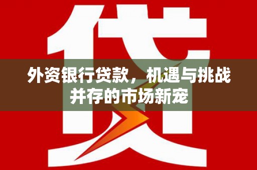 城关外资银行贷款，机遇与挑战并存的市场新宠