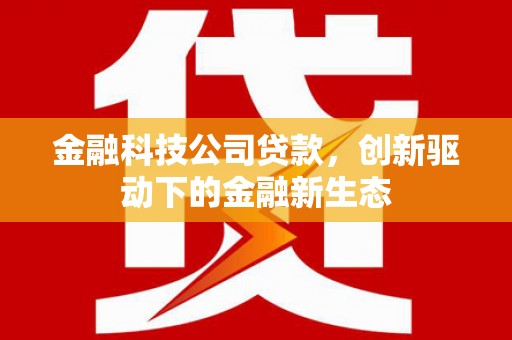 城关金融科技公司贷款，创新驱动下的金融新生态