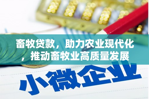 城关畜牧贷款，助力农业现代化，推动畜牧业高质量发展