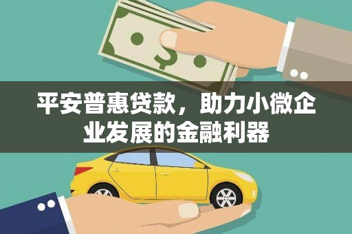 城关平安普惠贷款，助力小微企业发展的金融利器