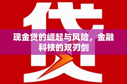 城关现金贷的崛起与风险，金融科技的双刃剑