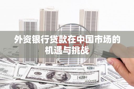 城关外资银行贷款在中国市场的机遇与挑战