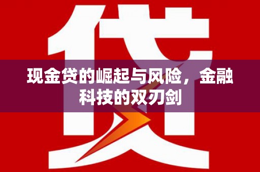 城关现金贷的崛起与风险，金融科技的双刃剑