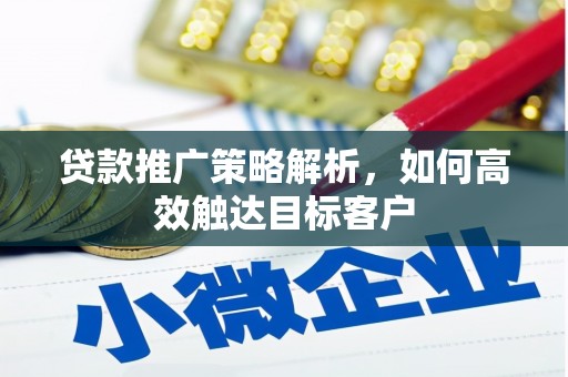 城关贷款推广策略解析，如何高效触达目标客户