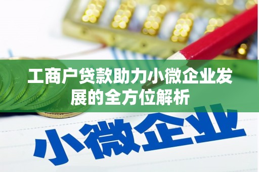 城关工商户贷款助力小微企业发展的全方位解析