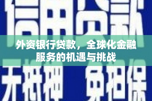 城关外资银行贷款，全球化金融服务的机遇与挑战