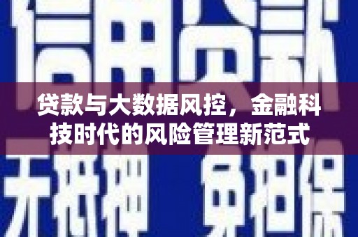 城关贷款与大数据风控，金融科技时代的风险管理新范式