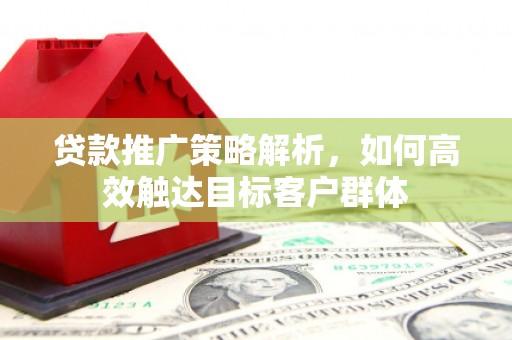 城关贷款推广策略解析，如何高效触达目标客户群体