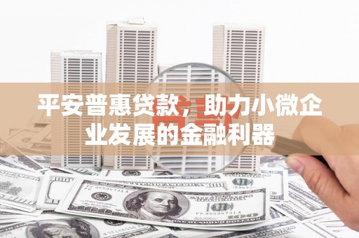 城关平安普惠贷款，助力小微企业发展的金融利器