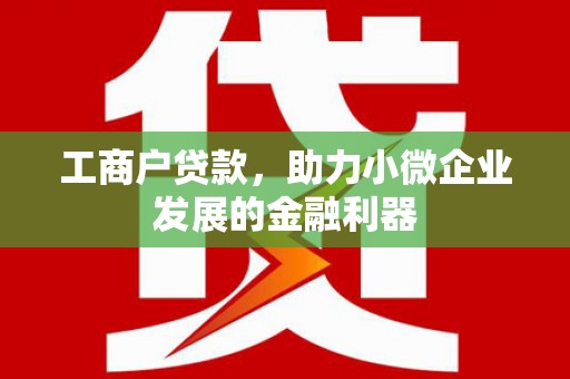 城关工商户贷款，助力小微企业发展的金融利器