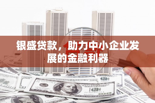 城关银盛贷款，助力中小企业发展的金融利器