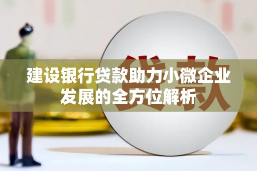 城关建设银行贷款助力小微企业发展的全方位解析