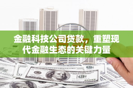 城关金融科技公司贷款，重塑现代金融生态的关键力量