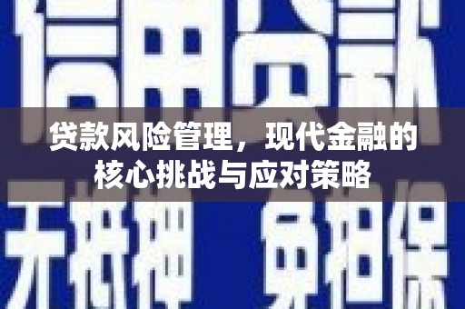 城关贷款风险管理，现代金融的核心挑战与应对策略