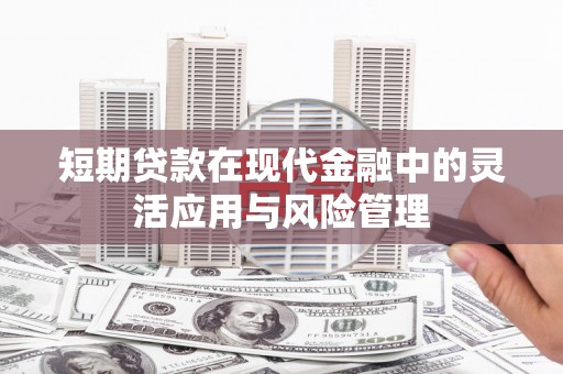 城关短期贷款在现代金融中的灵活应用与风险管理